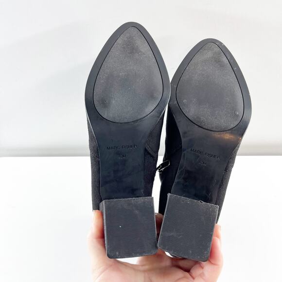 Marc Fisher Balsan Suede Block Heel Ankle Boots Booties 8.5 - Picture 4 of 8